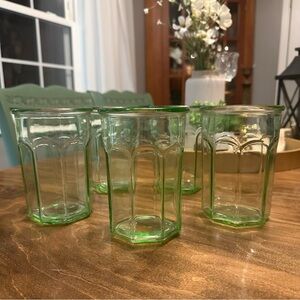 Anchor Hocking Green Glass Tumbler Set